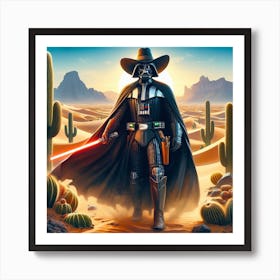 Darth Vader In The Wild West Star Wars Art Print Art Print