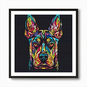 Neon Doberman Art Print