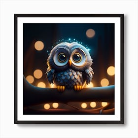 Cute Owl Art Print