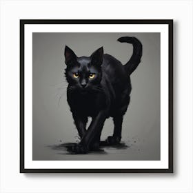 Black Cat 1 Art Print