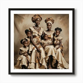 Sisters Ebony Art Print