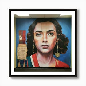 Woman With Earrings Art Print