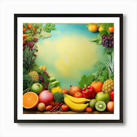 Fruit Frame Art Print