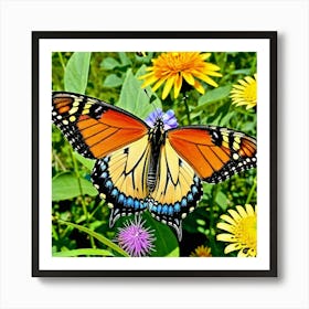 Butterflies Insect Lepidoptera Wings Antenna Colorful Flutter Nectar Pollen Metamorphosis (7) Art Print