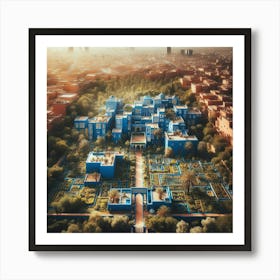 Blue City In Morocco 1 Art Print