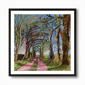 Tree Tunnel Autumn Art Print