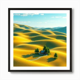 Yellow Sand Dunes Art Print