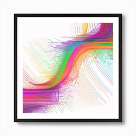 Abstract Wavy Lines Art Print