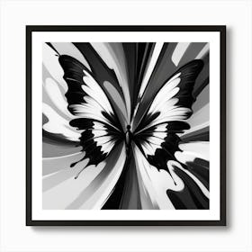 Black and White Abstract Art 323 Art Print