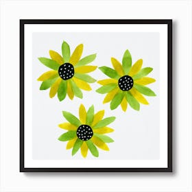 Botanical Polka Dot Center Green Poster