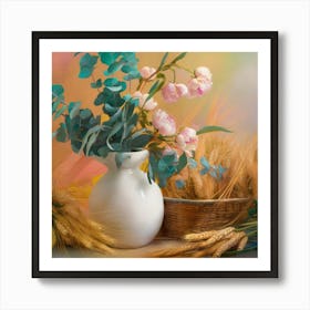 Flowers In A Vase 34 Art Print