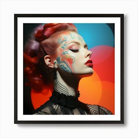 Tattooed Woman 3 Art Print