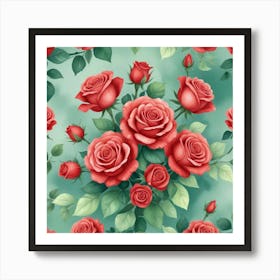 Roses Wallpaper 3 Art Print