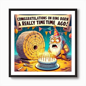 Congratulations on being born a really long time ago Art Print