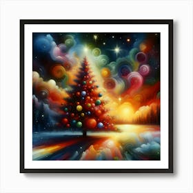 Christmas Tree In The Sky 2 Art Print
