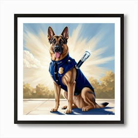 Police Dog Art Print