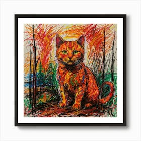 Orange Tabby Cat 2 Art Print