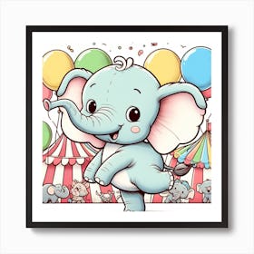 Circus Elephant Póster