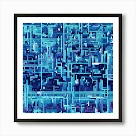 Ice Crystal Pixel Art Art Print