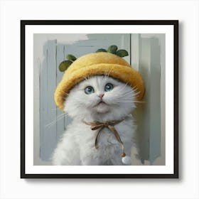 Cat In A Hat Art Print