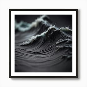 Black And White Wave Art Print