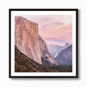 Pastel Mountain Scenery Art Print