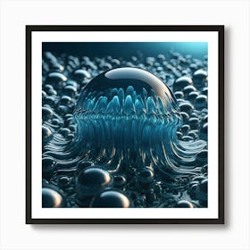 Blue Jelly 10 Art Print