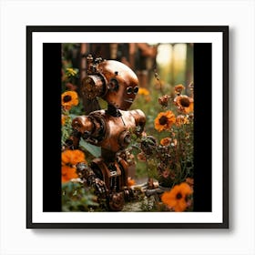 Steampunk Robot Art Print