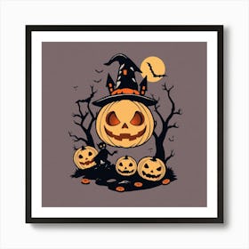 Halloween Pumpkins 2 Art Print