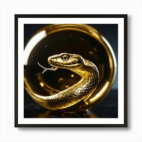 Gold Snake 1 Art Print