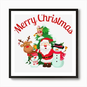 Merry Christmas Crew Design Art Print