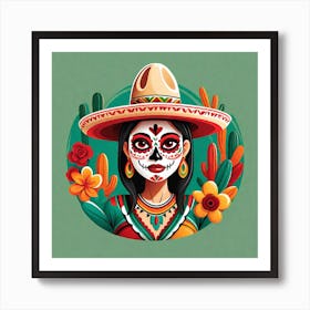 Day Of The Dead Girl 6 Art Print