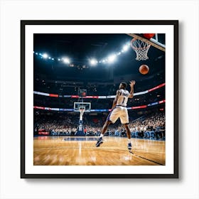 Ball Net Basketball Court Athlete Basketball Court Basket Sport Lay Goal Hoop African Ame (6) 2 Art Print