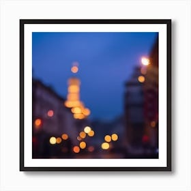 Blurred Magic Cityscape Poster