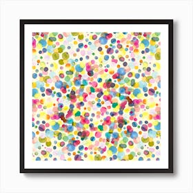 Color Drops Square Art Print