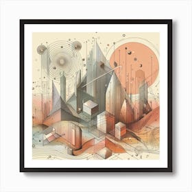 Abstract Cityscape 10 Art Print