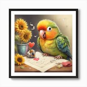 Parrot Love Art Print