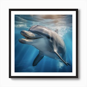 Dolphin In The Water 1 Art Print