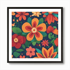 Floral Pattern 7 Art Print