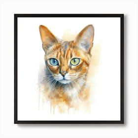 Malayan Cat Portrait 1 Art Print
