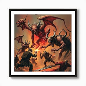 Demons And Devils 1 Art Print