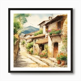 Rural Village Art Print