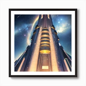 Futuristic Tower - Space Art Print