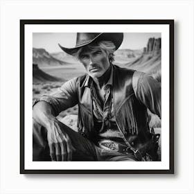 Cowboy Portait Art Print