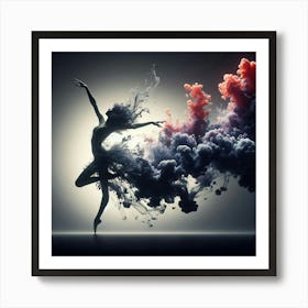 Dancer In Smoke 1 Art Print