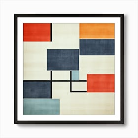 Celestial Choreography: Mid Century Dance of Shapes Art Print