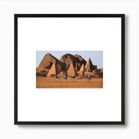 Sudan pyramids Art Print