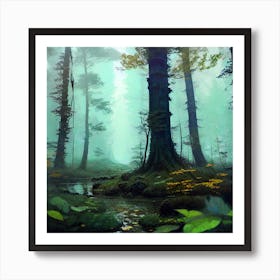 Foggy Forest 5 Art Print