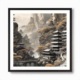 Chinese Village 2 Art Print