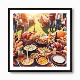 Thanksgiving Table 3 Art Print